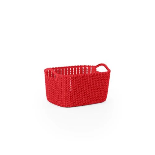 Palm Bread Basket Large Red