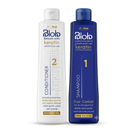 Keratin & Coconut Oil Hair Care Set for Dry & Damaged Hair - Shampoo 850ml + Conditioner 850ml