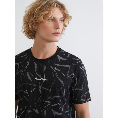 Crew Neck Patterned 100 Cotton Mens T-Shirt