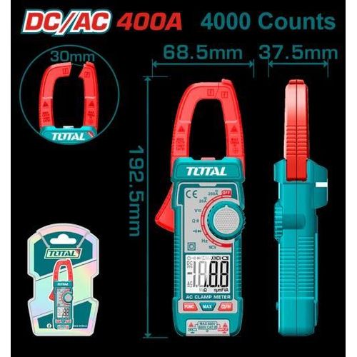 Digital DC/AC clamp meter 400 Ah