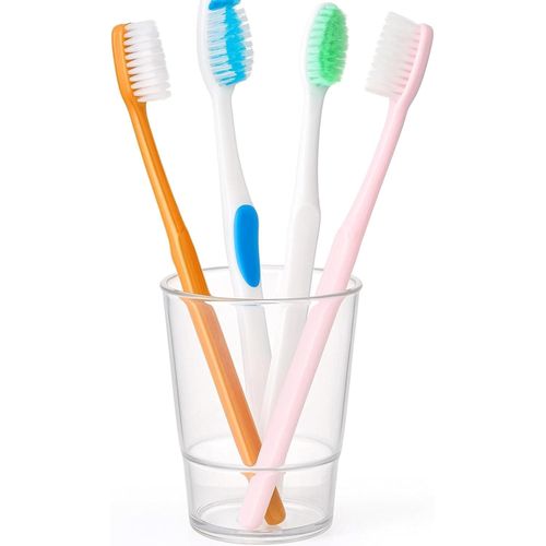Transparent plastic cup for a toothbrush holder, for the bathroom and home, shatter-resistant