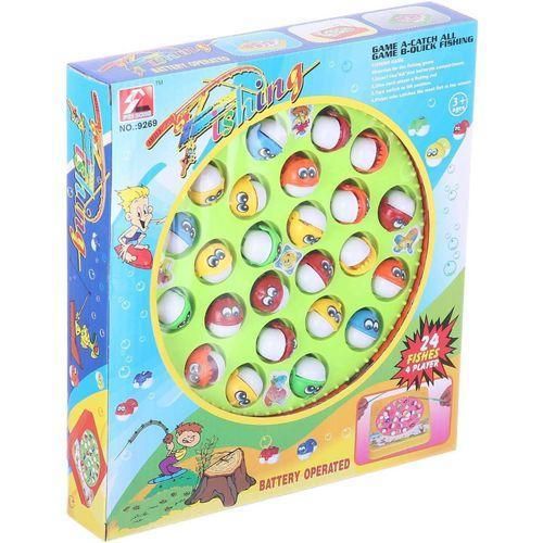 Baisong Kids Fishing Game - 24 Fish, Multiple Materials, Ages 3 and Up