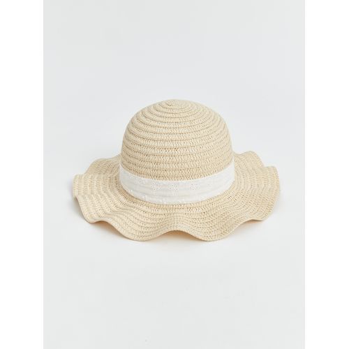 Ribbon Detailed Baby Girl Straw Hat