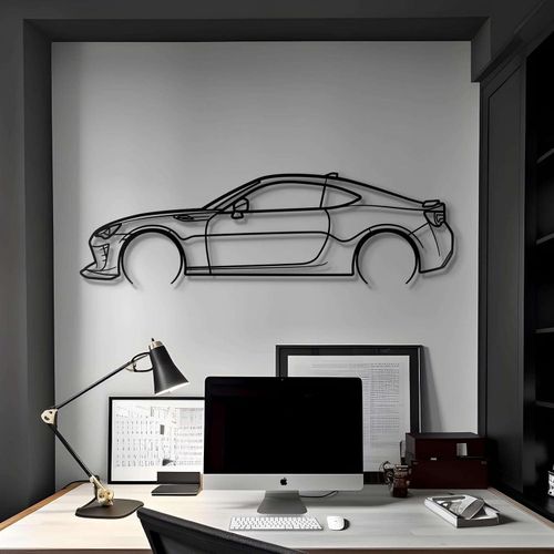 Giftaty JDM Vehicle Silhouette Wall Art – Automotive Decor for Garage, Man Cave, Office & Home – Wall art, office, home, room creative decor, framed posters (2019 86, M)