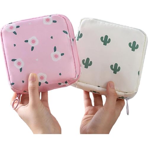 Storage Bag - Get 2 Piece Storage Bag for Cosmetic and Tissue Organizer, Made of Waterproof Material, Perfect for Women and Girls, with Stylish Design and Functional Pockets.