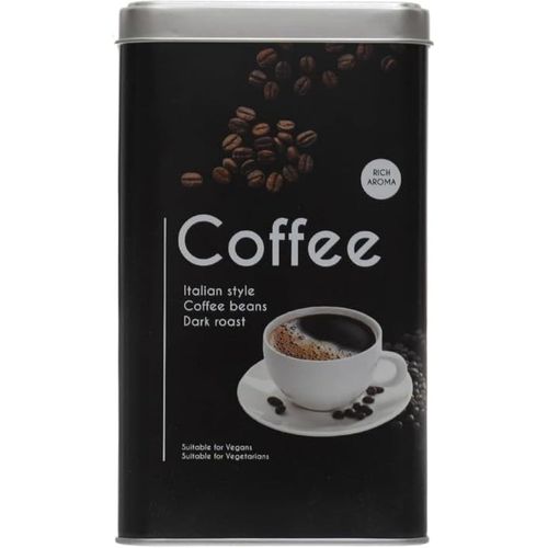 Modern Metal Canisters for Sugar Coffee Tea Storage 1kg with Elegant Design Preserves Flavor of Ingredients,, Top Suppliers of Modern Kitchen Products. (Black, Coffee)