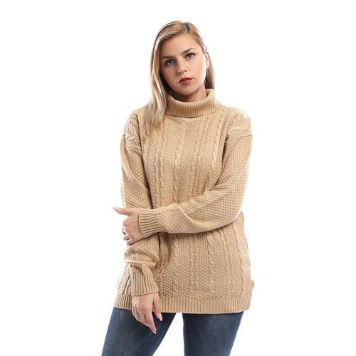 FG Long Beige Pullover - (999)