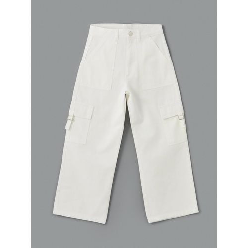 Girl's Cargo Trousers With Adjustable Elastic Waist