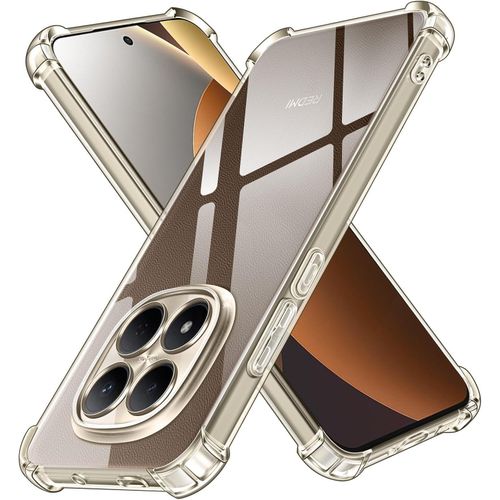 Case Compatible with Xiaomi Redmi Note 15 Pro+ / Note 15 Pro Plus 5G, Cover Silicone Transparent TPU Gorilla Anti-shock Protector Camera Shockproof Corners - Clear