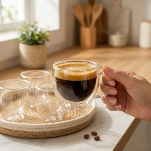 Double Glass Espresso Mug 1 Mug