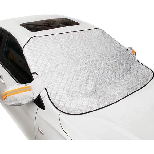 Car Windshield Sun Shade, Reflective Heat and UV Protection, Foldable Front Window Sun Visor with Side Mirror Covers, Car Sunshield for Heat Protection