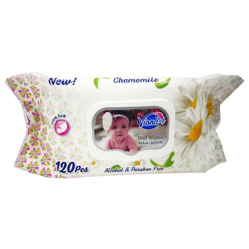 Wet Wipes With Chamomile - 120Pcs