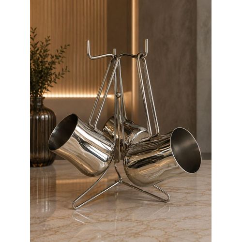Original stainless steel coffee pot set with stand