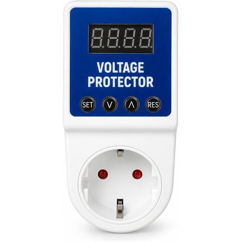 Digital Display Surge and Low Voltage Protector, Smart Volt Protector Auto Unplugging and Replugging Adjustable Delay for TV, PC, Home Appliances
