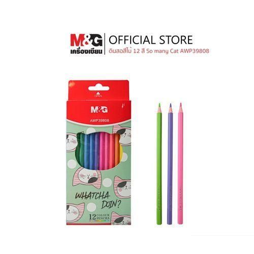 MG Chenguang Pack Of 12 Hexagonal Crayons SMC Pastel Colored Pencil - No:AWP39808