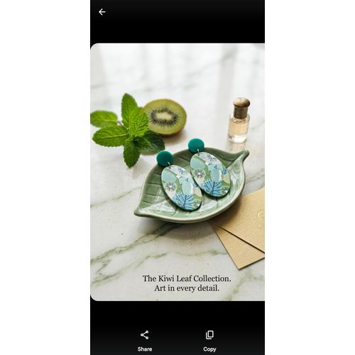 The Kiwi Leaf earrings