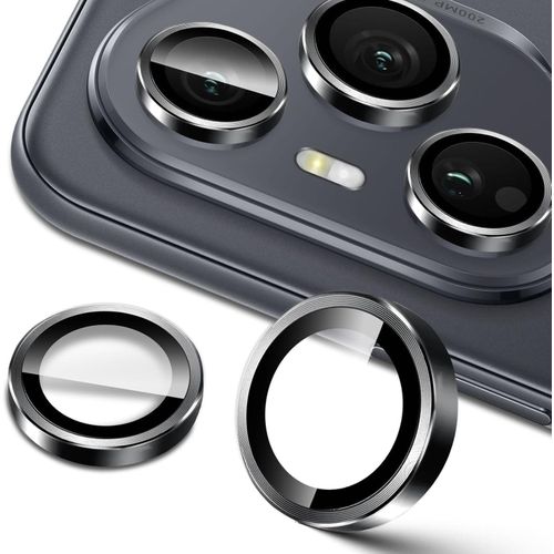 واقي كاميرا من الزجاج المقوى لهاتف Honor 400 Pro، طبقة عدسات عالية الوضوح واحدة، صلابة 9، حلقة معدنية، زجاج حماية، حماية ضد الخدوش للكاميرا (أسود)