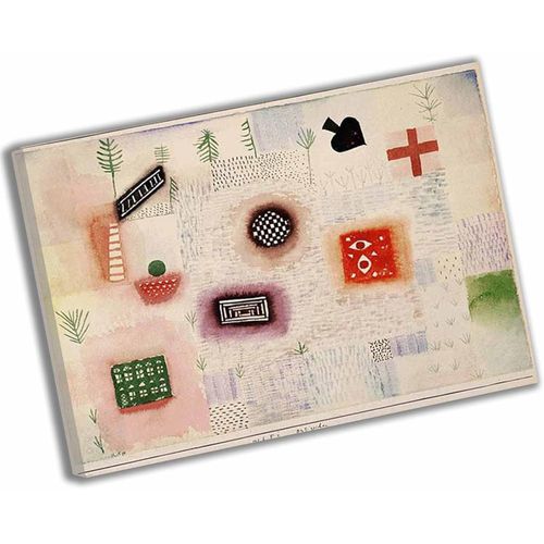 Ltt-Ydd-Ccl Wall Art Canvas Poster Framed Art Prints for Home Decoration Print for Bedroom Kitchen Ready to Hang Paul Klee' Signs Place (35x49cm 14x19inch)Framed