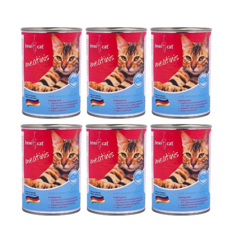 4 cans Bewi Cat Meatinis 400g Salmon