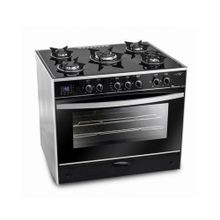 C6090GS-AC-383-IDSH-S I-Chef Smart بوتاجاز غاز مع مروحة - 5 شعلة