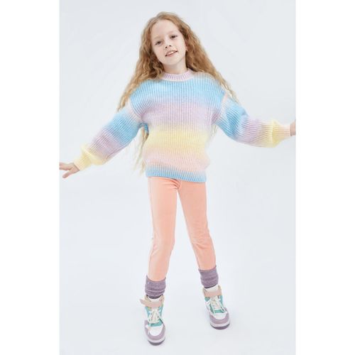Girl Knitted Bottom Leggings - Pink