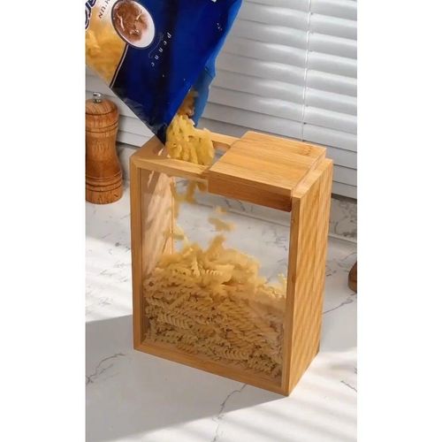 Airtight 3L Glass Food Container with Bamboo Dispenser
