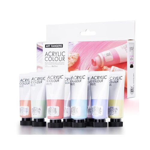 LIGHTWISH Acrylic Paint, 8 Colors 22ml Tubes Set, Rich Pigments, Non-Fading, Non-Toxic Paints For Adults Artists Students Art Supplies For Painting-Macarons