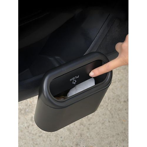 Car Trash Can - Car Trash Can with Push Open Lid14cm Waterproof Durable Plastic Trash Can for CarOfficeHomeMulti Use 14cm