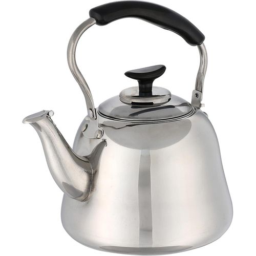 Standard Stainless Steel Stovetop Tea Kettle Pot, Heat-Resistant Handle, Compatible with All Hobs, Tea Strainer Included (1.5 Litre)