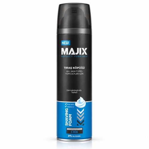 Cool Shaving Foam – Alcohol Free with Aloe Vera & Vitamin E - All Skin Types - 200ml