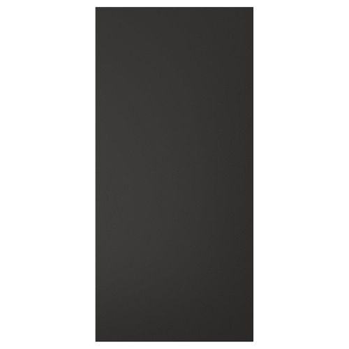 Cover panel Black kitchen cover panel, foiled recycled plastic, rectangle, modern design.