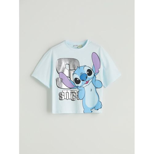 Crew Neck Stitch Printed Girls T-Shirt