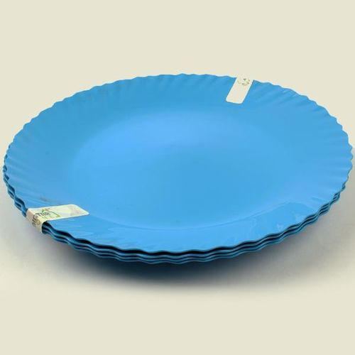 Flat Round Plate Set 25 cm Set of 4 Assorted Colors Model 3649