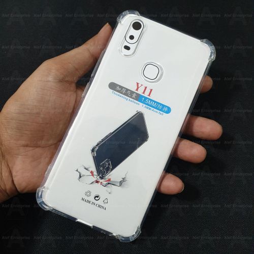 جراب عالي الجودة مقاوم للصدمات يحمي بالكامل لهاتف vivo Y11 - شفاف