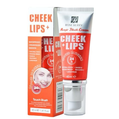 Cheek + Lips Waterproof Cream Blush Smooth Red
