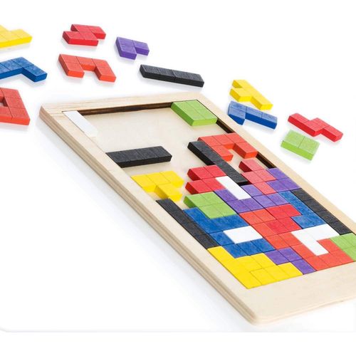 3D Wooden Puzzle Educational Toy for Kids with Building Blocks
