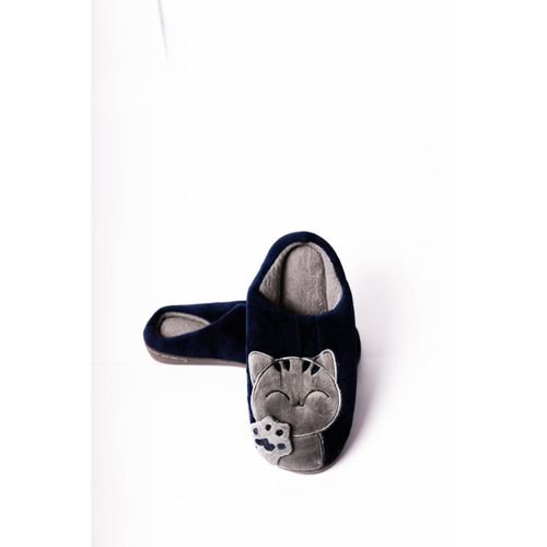 LZPCarra Men's Slippers Size 42-43 Renewed Cartoon Pattern Non-slip Men's Shoes Winter Home Slippers Indoor Slippers Slippers Men's Navy -