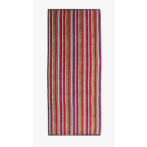 منشفة شاطئ سيجنولا قطن فاخر تجمع بين الراحة الفاخرة والأداء العملي مقاس 63 * 180 سم - خطوط صفراء متعددة الألوان.