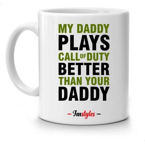 Daddy Plays Ceramic Mug - Multicolor