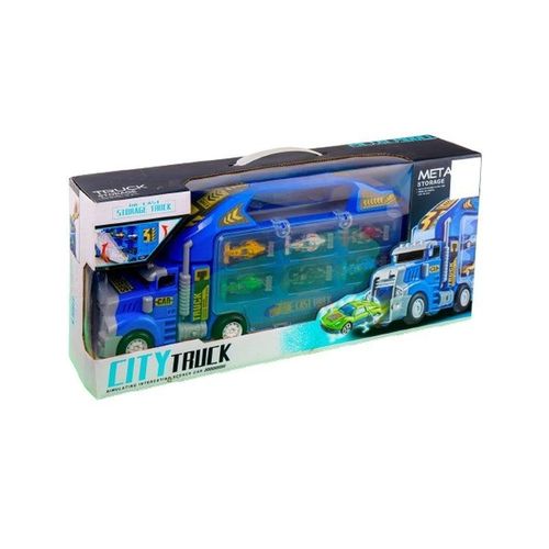 City Truck Die Cast Storage Truck with Light and Music - 4988