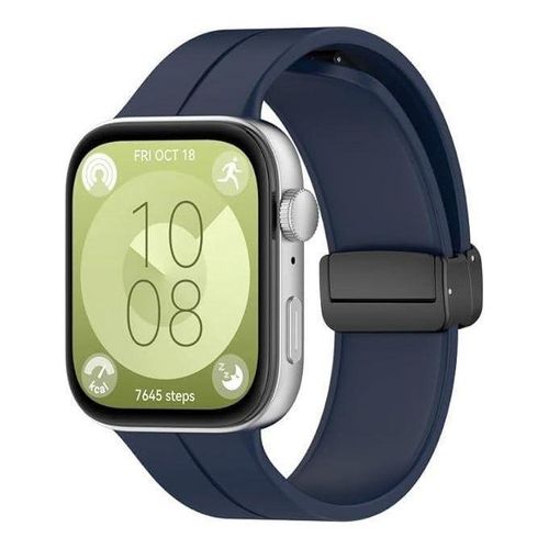 Magnetic band compatible with Huawei Fit 4, new magnetic silicone band with foldable magnetic buckle compatible with Huawei Fit 4