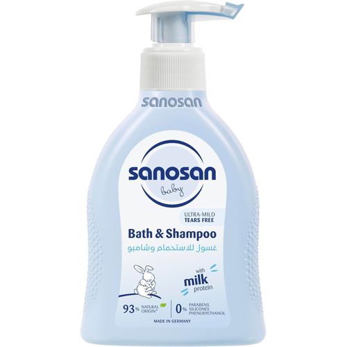 Baby Bath & Shampoo with Milk Protein -Tears Free Ultra Mild - 200ml