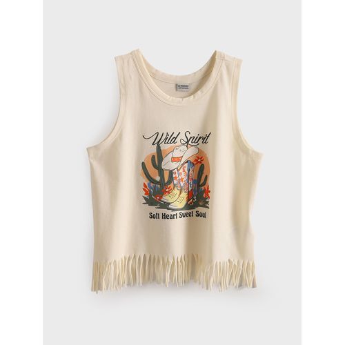 Sleeveless Printed Girl's Tank Top
