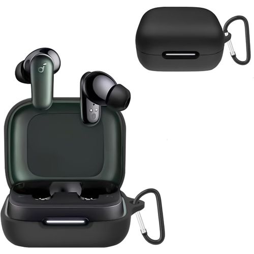 جراب متوافق مع سماعات انكر ساوند كور R50i ان سي / P30i، حماية-السيليكون الناعم المقاوم للصدمات حلقة تثبيت بخاصية رؤية إضاءة ليد الأمامية