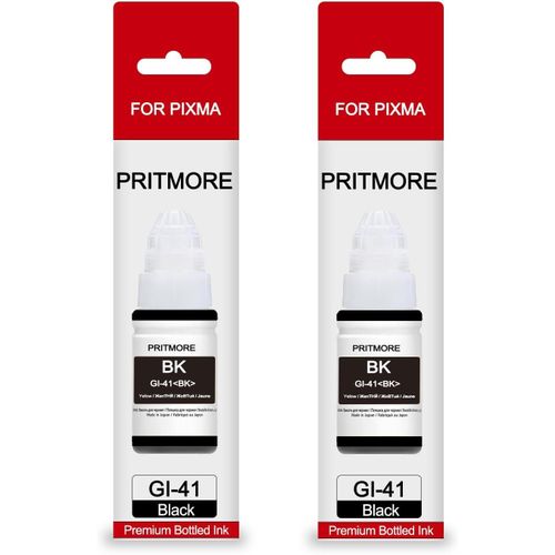 GI-41 Black Ink bottle Set 2-Pack High Capacity 135ml for Canon GI-41 GI 41 Compatible for CANON PIXMA G1420 G2420 G2460 G3420 G3460 Printer-Prints Up to 8-000 Pages(Pigment Black-2 Packs)