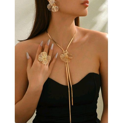 طقم مجوهرات أنيق للنساء من 4 قطع