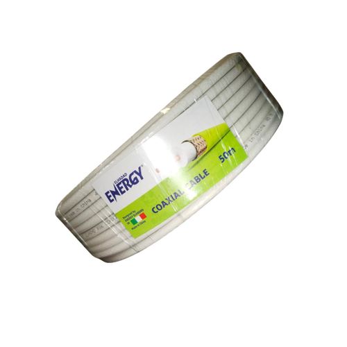 roll of shower cable 50M, 96 strands net – RG6 moisture barrier and excellent insulation, 18AWG PVC thermal insulation – 100% efficiency – 75 ohms, 5-30000 MHz. Five-year warranty