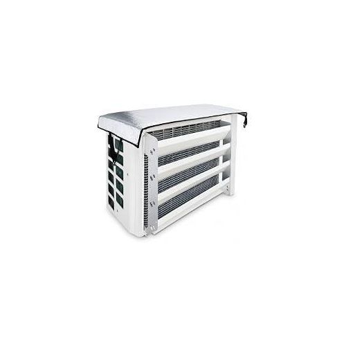 AC Compressor Protective Cover, Reflective Aluminum Heat Insulation Shield for Air Conditioner Units, UV Resistant Weatherproof Cover 50 x 95 cm