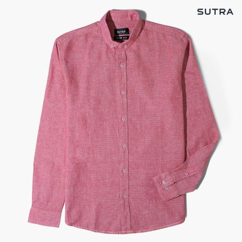 Linen Basic Shirt Men Shirt - Injection Wine
