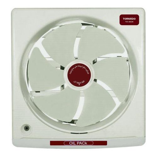 Kitchen Ventilating Fan Diameter 30 cm, Oil Drawer, Installing Frame Dimensions 35 x 35 cm, 2 Directions, Silent Action, Body Metal (5 Years Full Free Warranty) Creamy TVH-30CM
